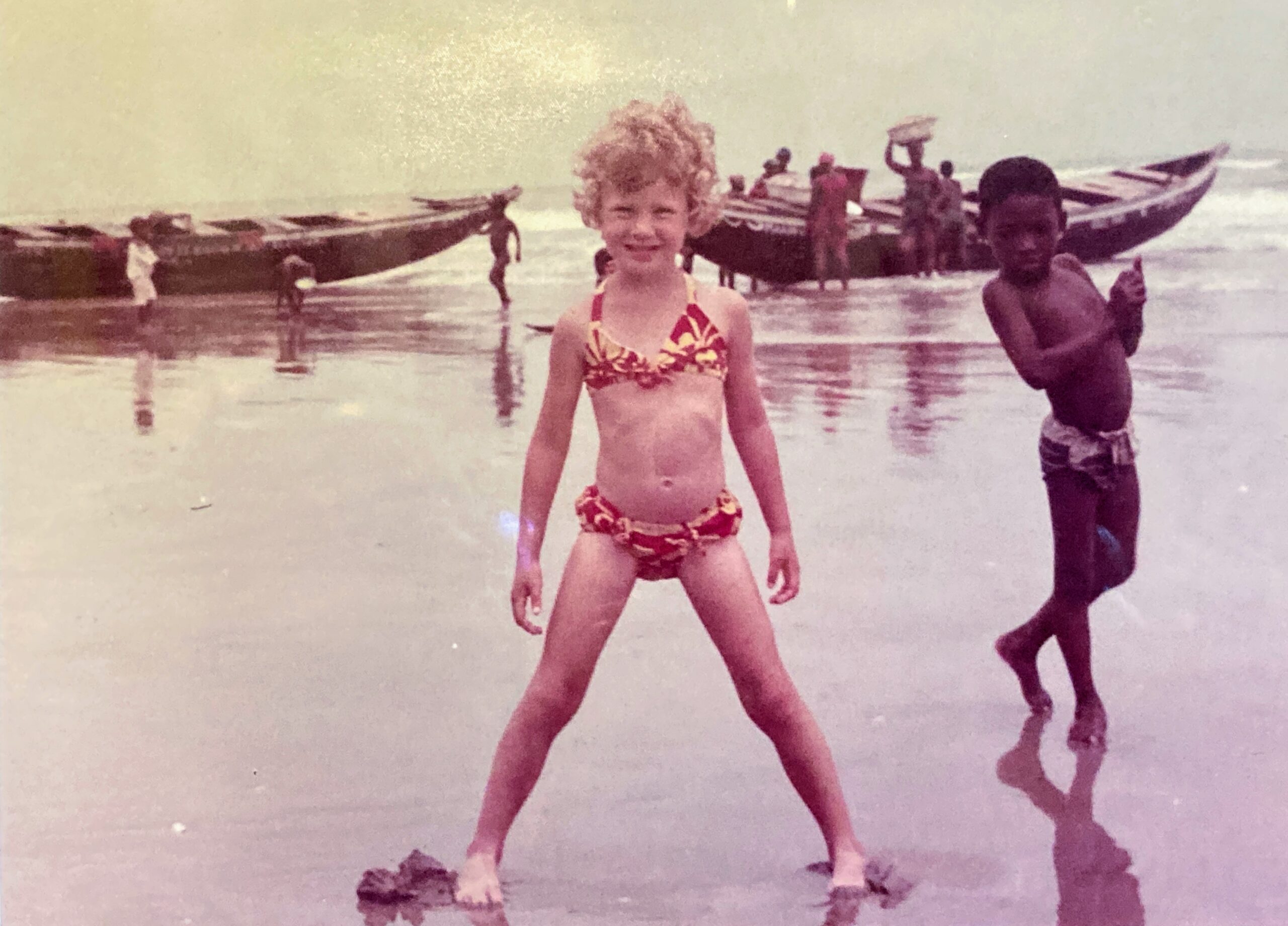 lisa in africa ghana beach